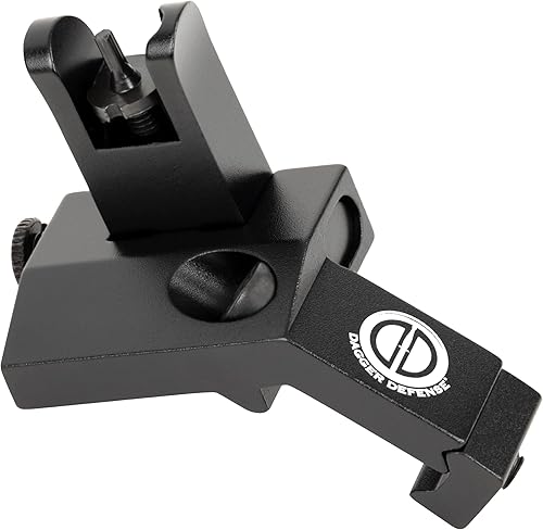 Miniatura 8 de Dagger Defense flip up BUIS 45 grados miras de hierro para soporte de montaje para riel picatinny