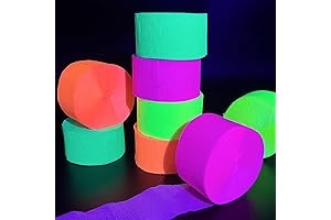 800feet Black Light Paper Streamer Decorations