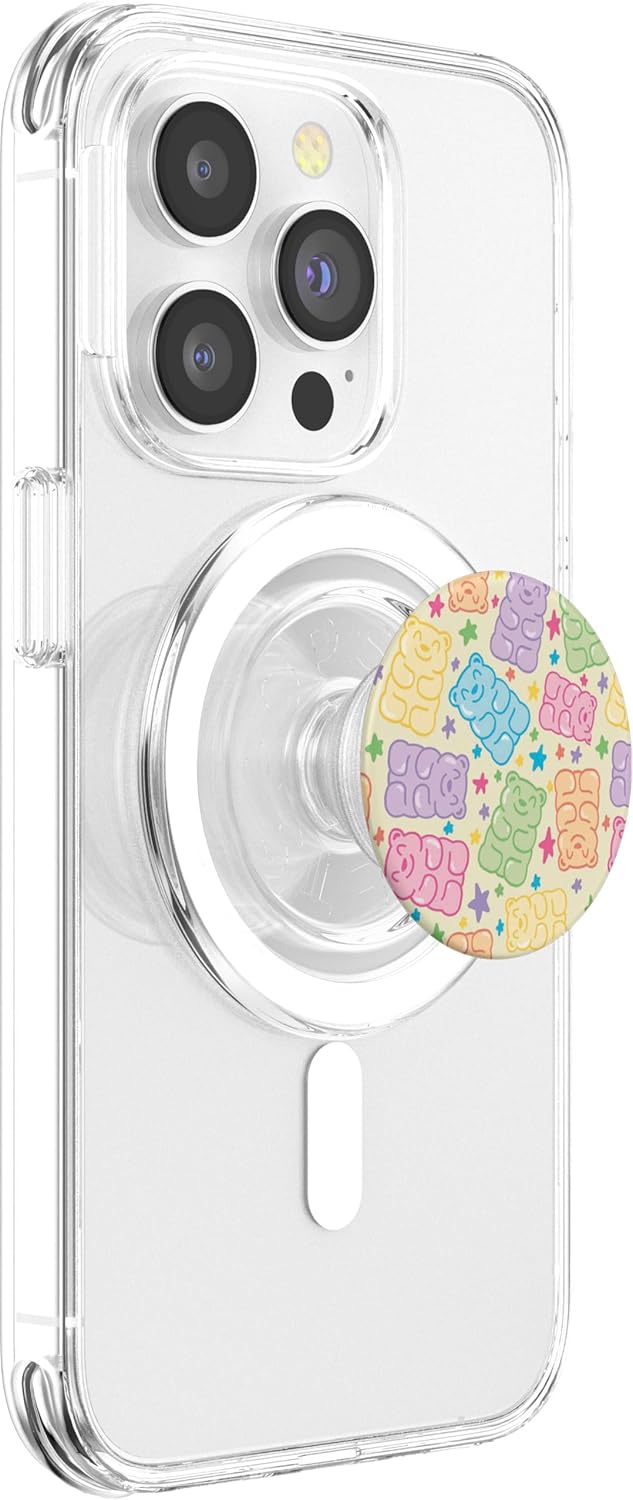 Pastel Bear Star Illustration Print PopSockets PopGrip for MagSafe - Image 4