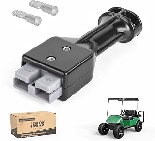 Charger Plug SB50 Connector Kit for EZGO Marathon, Medalist, XI-Series 36V Models, OEM 18972-G1 18972G1 Charger Handle with Contact Pins