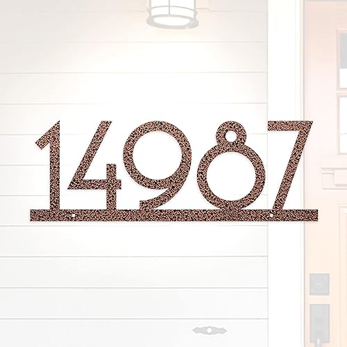 Miniatura 6 de Personalized Metal House Number Sign  Custom Address Plaque  Mid Century Modern  Art Deco House Numbers  Address Numbers for House
