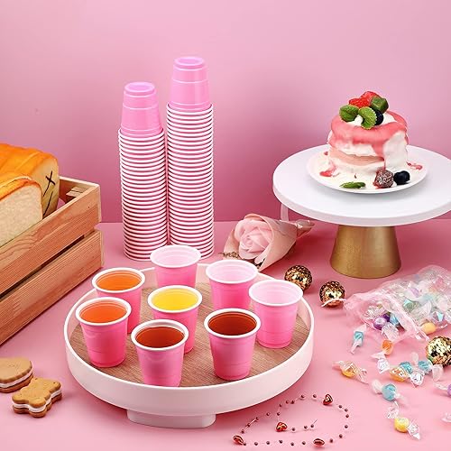 Miniatura 5 de 300 vasos de chupito de plástico de 2 onzas, desechables, vasos pequeños de 2 onzas, mini vasos de fiesta para el día de San Valentín, despedida de