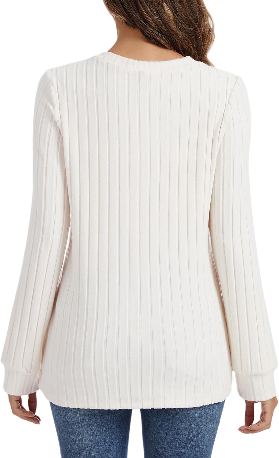 Womens Sweater Color Block Blouse Shirt Long Sleeve Tunic Tops fall sweaters for women Valentine's Day Gifts - Image 4