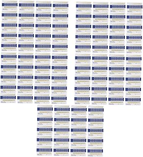 Beaupretty 5 Juegos De 20 Piezas Carta de colores de los kit de tiras de blanqueamiento teeth tono de color de los suministros orales Blue