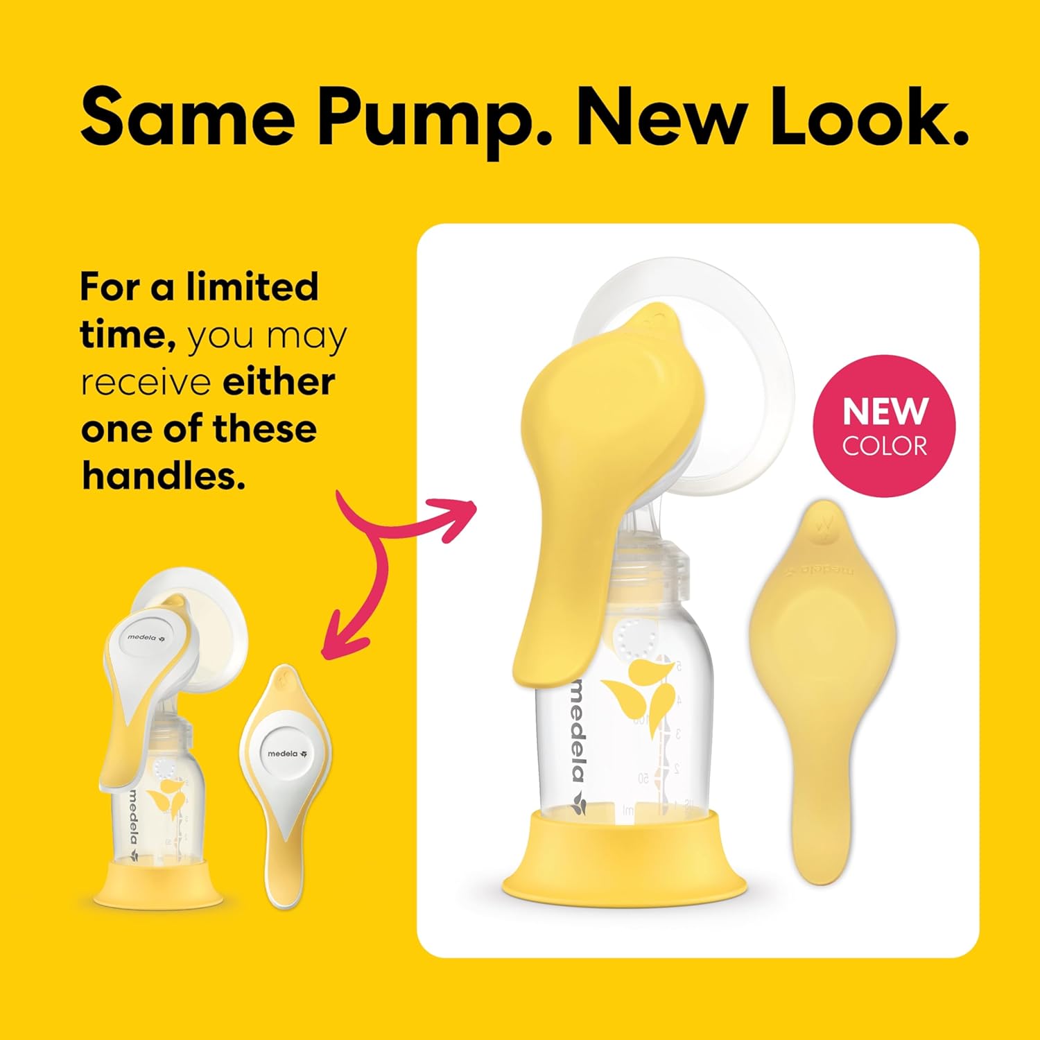 Medela Harmony Manual Breast Pump, Compact Swiss Design with PersonalFit Flex Shields and Medela's 2-Phase Expression Technology