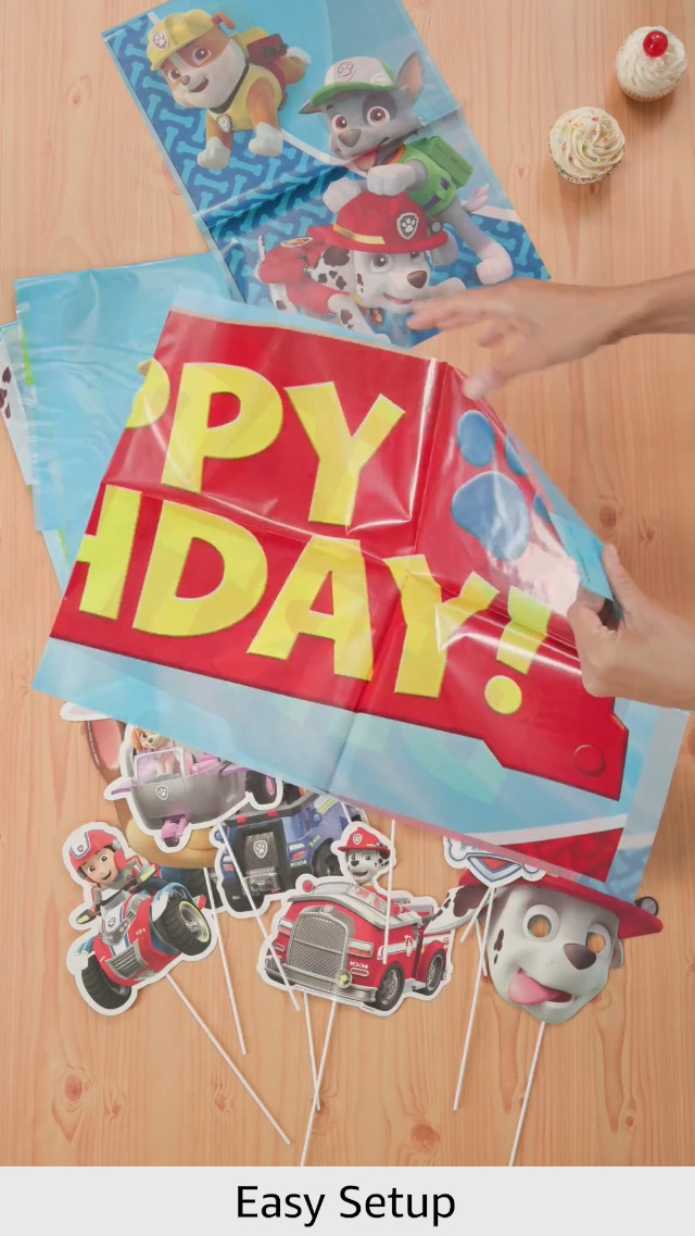 Paw Patrol Scene Setter & Photo Booth Props – 17-Piece Birthday Party Backdrop Kit For Kids 4 thumbnail image
