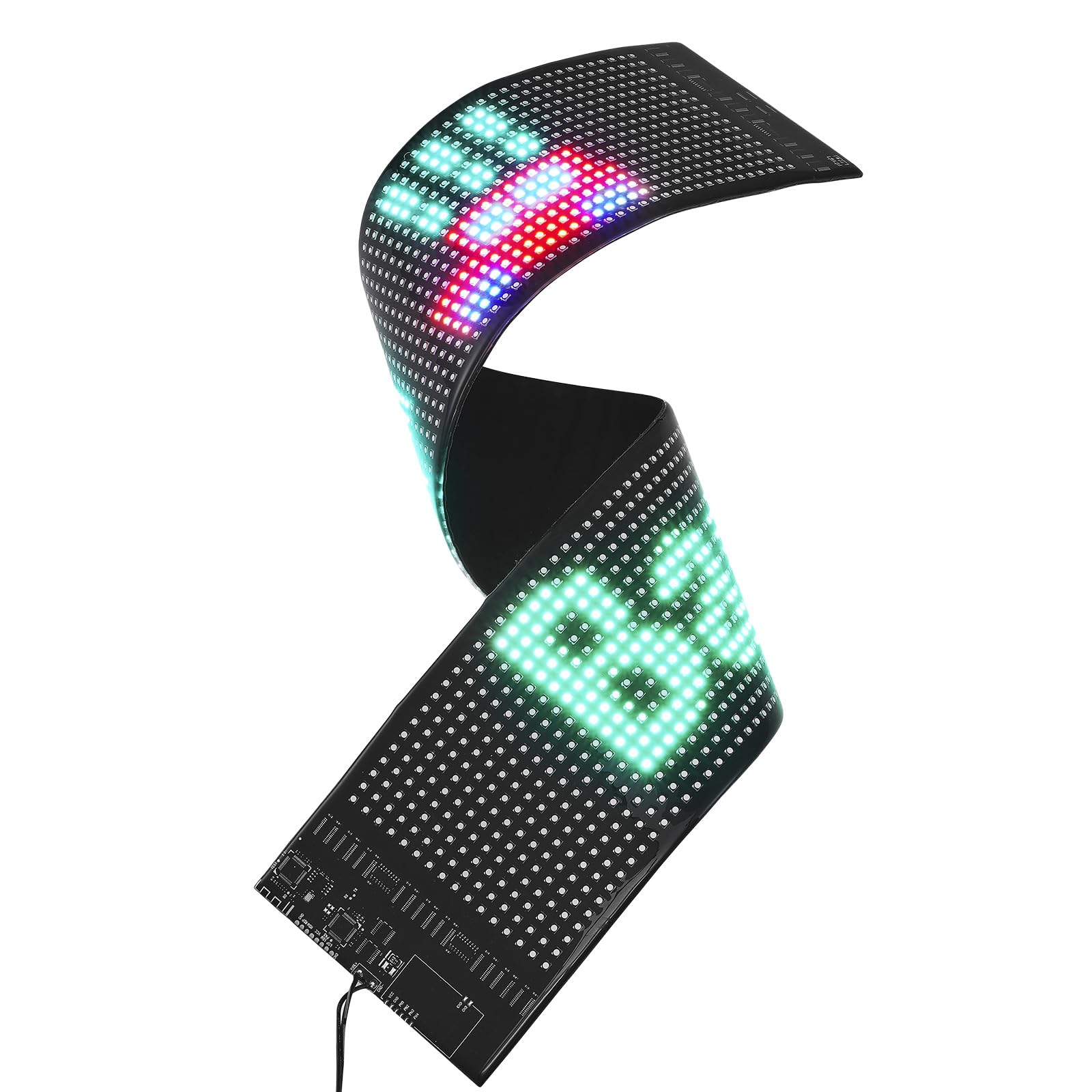 VEVOR Señal Luminosa LED Programable Flexible, Cartelera Desplazable a Todo Color P6, Panel Publicitario LED, Control de Aplicación Bluetooth, para Tienda, Bar, Publicidad, 68x12 cm