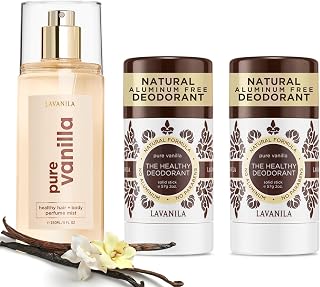 Pure Vanilla Deodorant (2-pack) + Hair & Body Perfume Mist - Sweet & Warm With Madagascar Vanilla & Tonka Bean