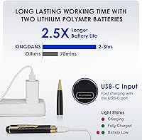 Vista 3 de Hidden Camera Pen 64GB 1080P Mini Camera Pen Small Camera, 600mAh Battery Loop Working Nanny Cam, Indoor Camera Security Camera for Safety., Black