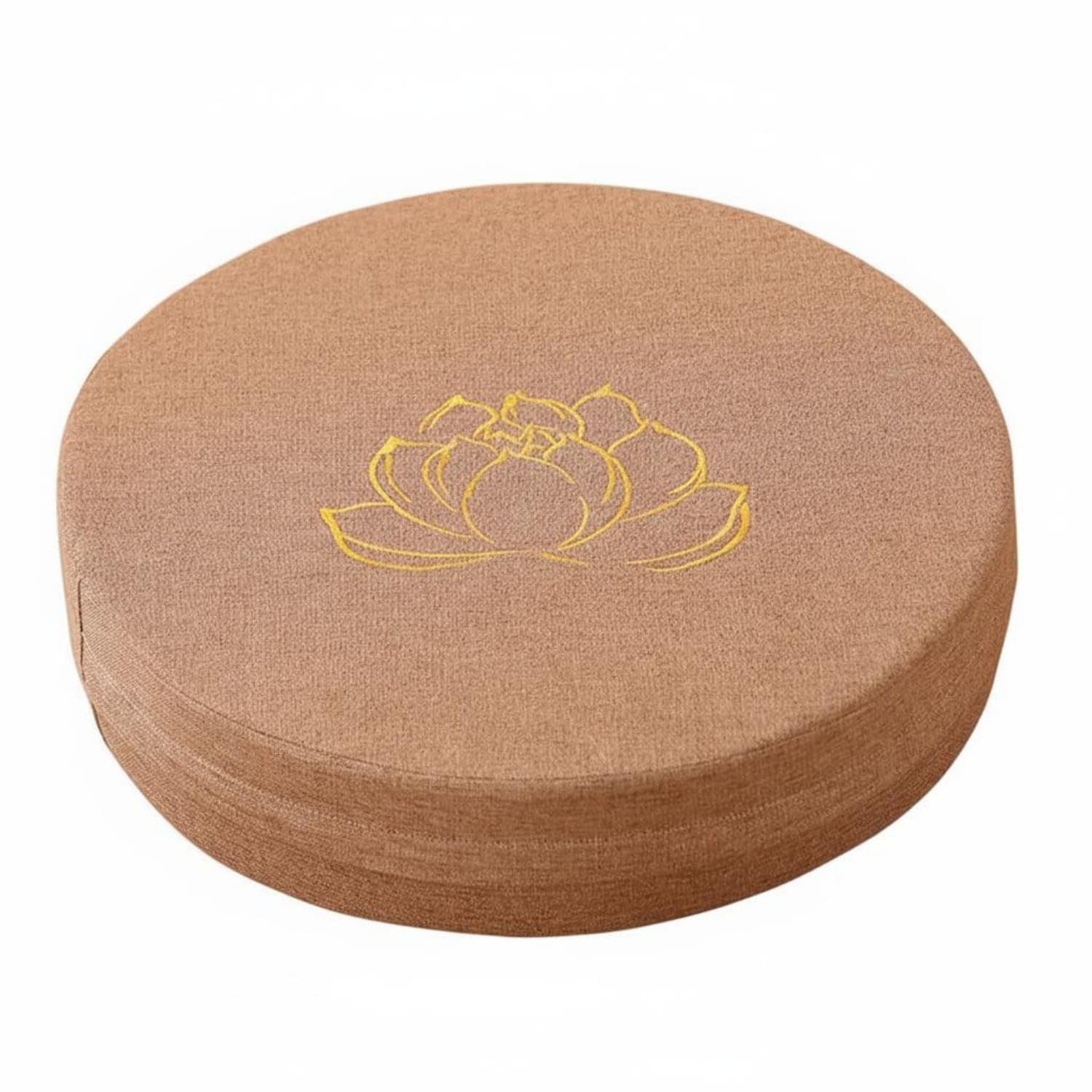 Removable Washable Cover Japanese Tatami Cushion Breathable Linen Textile Round Meditation Cushion Retains Shape Thick Floor Pouf All-Season Comfort for Meditators, Stretching Practitioners-image-17