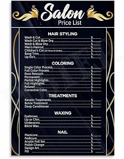 AMIFHE Nail Salon Price List Poster Beauty Salon Price Wall Art Poster (5) Canvas Painting Wall Art Poster for Bedroom Living Room Decor 12x18inch(30x45cm) Unframe-style