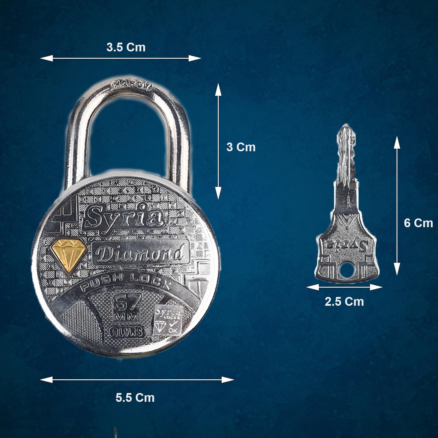 Saviour PLUS Silver Ultra-Security 4-Key Padlock | Multipurpose