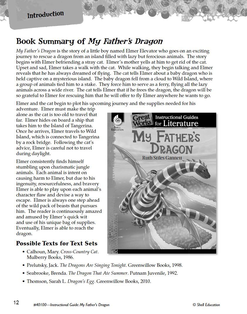 My Father's Dragon: An Instructional Guide for Literature - Novel Study Guide for Elementary School Literature with Close Reading and Writing Activities (Great Works Classroom Resource) - Image 4