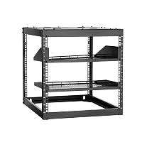 VEVOR Armadio Rack 10U a Telaio Aperto, Capacità di 68,04 kg