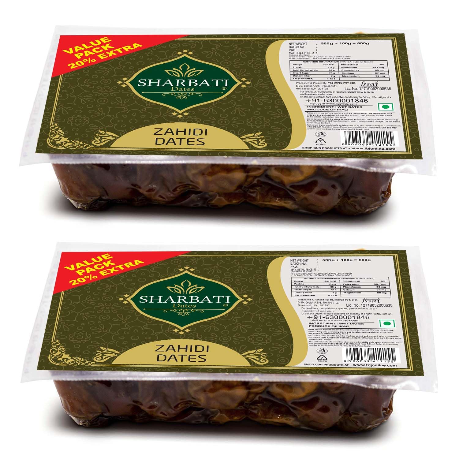 SHARBATI DATES Fresh Zahidi Dates 1.2Kg Pack Of (600Gm X 2) Vaccume Packed With High In Fibre & Rich Source Of Iron|Gluten Free|No Preservatives |100% Vegan|Wet Khajoor|Khajur|Date Fruits (B0CY8C5STG) Amazon Price History, Amazon Price Tracker