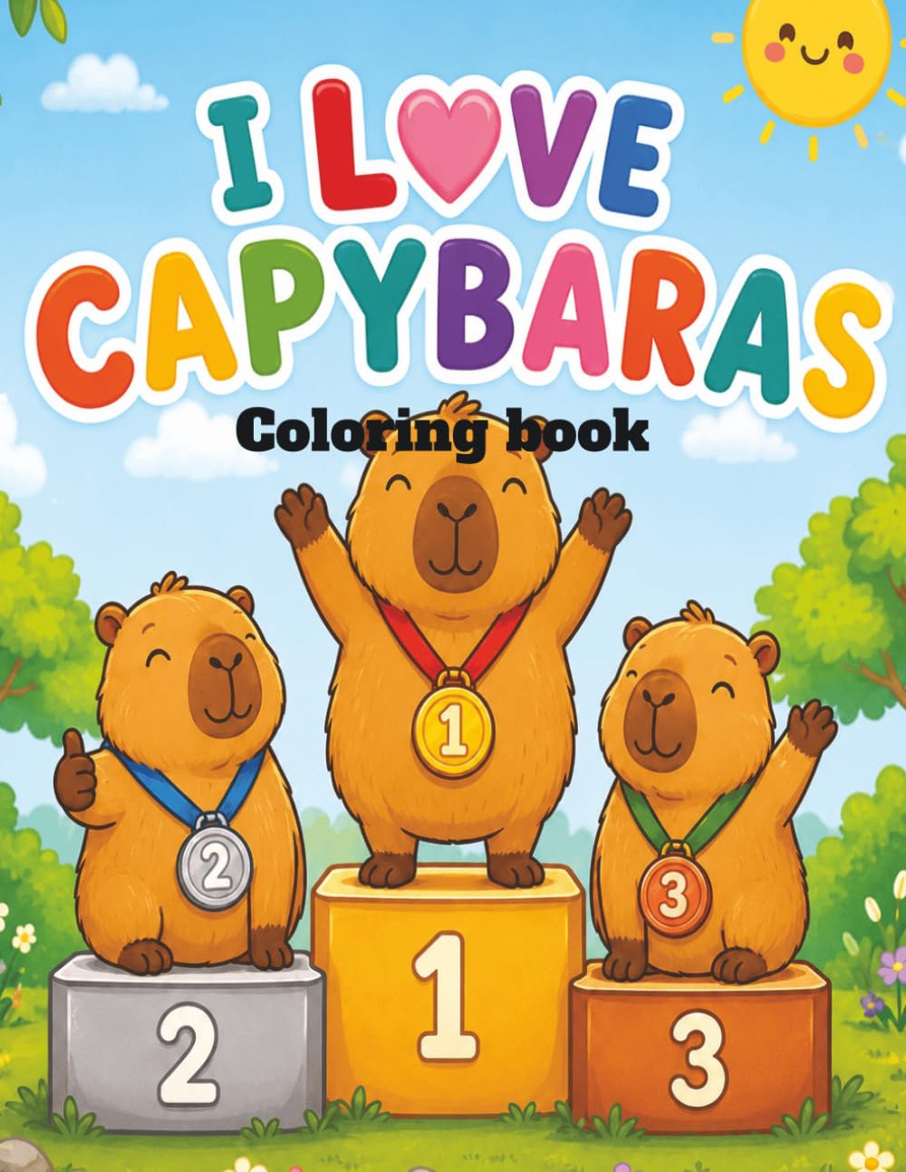 I Love Capybaras: Cute and Cozy Capybara Coloring Book for Kids | Fun, Easy Animal Coloring Pages with Adorable Capybara | 30 Fun and Easy Coloring Pages