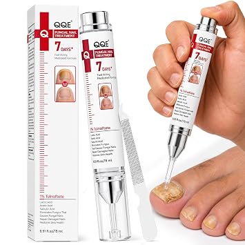 Toenail Fungus Treatment Extra Strength - 1% Tolnaftate & Triple Acid Complex - Repairs Thick, Yellow, Discolored & Damaged Nails - Fast-Acting Fungal Nail Treatment - 0.51 fl oz