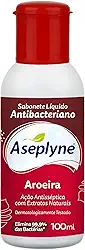 Aseplyne, Sabonete Líquido, Antisséptico, Aroma Aroeira, 100 ml, Vermelho