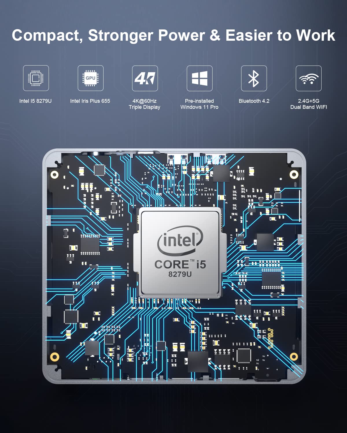 Amazon.com: GMKtec Mini PC Windows 11 Pro, Mini computadora Intel