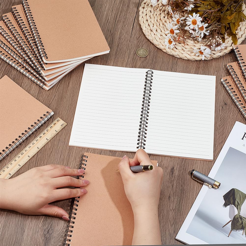 Paquete de 30 cuadernos en espiral A5, 5 x 8 pulgadas, bloc de notas de tapa dura, 60 hojas, 120 páginas, cuadernos de viaje, cuaderno de escritura, bloc de notas para el trabajo, hogar