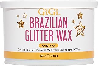 GiGi Brazilian Glitter Hard Wax – Stripless Wax for Hair Removal, Ideal for Bikini & Sensitive Areas, 14 oz