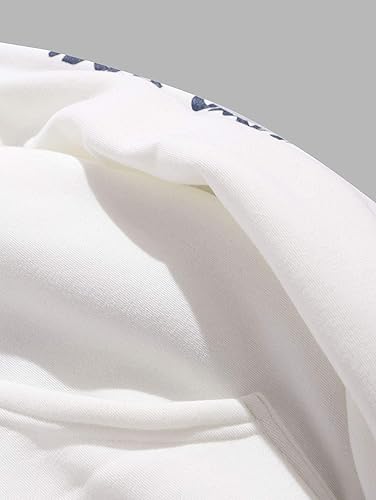 Miniatura 5 de ZAFUL Sudadera con capucha de forro polar unisex con estampado de letras rosas y bolsillo de canguro para hombre