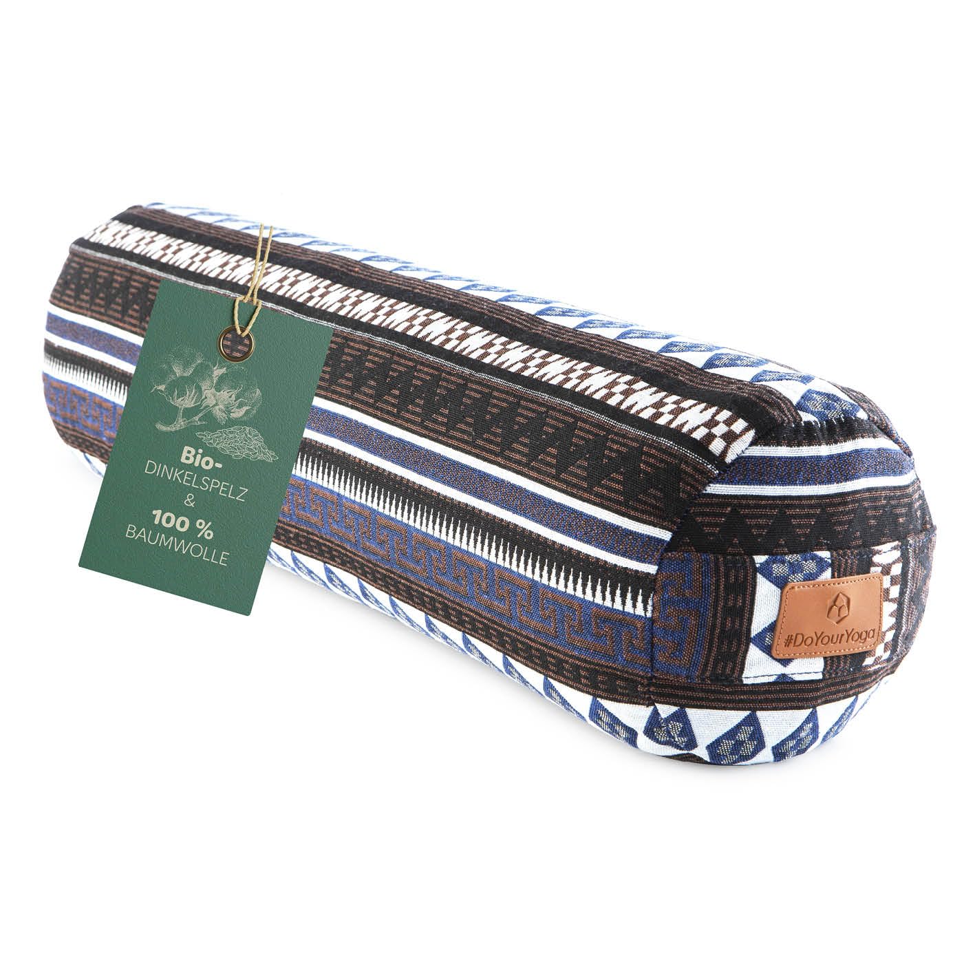 #DoYourYoga Zylinder Yogabolster | 68cm x 22cm | Gefüllt mit Bio-Dinkelspelz oder Bio-Buchweizenschalen (KBA) | Waschbarer Bezug | Yogakissen & Meditationssitz | Zafukissen für Yin Yoga