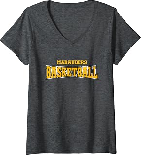 Womens Bishop Guilfoyle Marauders Basketball Warp HS V-Neck T-Shirt