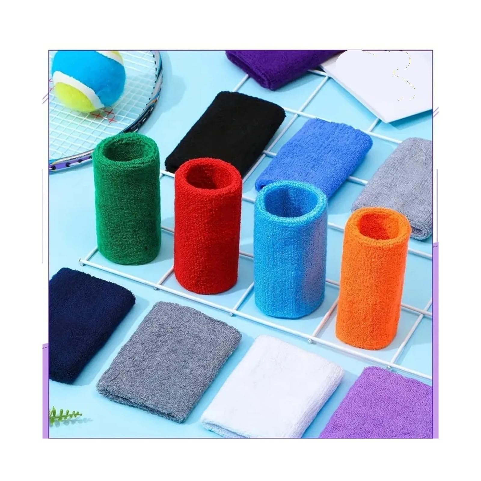 Generico Braccialetti Sportivi for Asciugamani da 8 x 10 cm. Fasce for Il Sudore Tennis