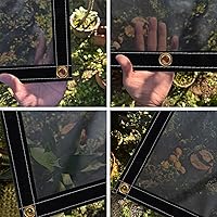 Vista 7 de Lona transparente resistente con protección UV, translúcida de vinilo de PVC con ojales, cuerdas, borde reforzado, impermeable, resistente al