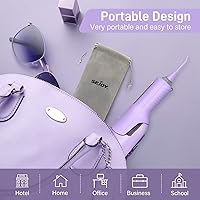 Vista 6 de Sejoy Hilo dental de agua, 2025 irrigador bucal para dientes recargables, irrigador oral para viajes en casa, oficina, 9.1 fl oz IPX7 impermeable, 5