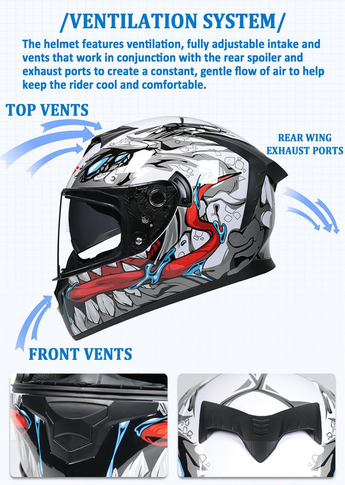 Casco De Motocross, Casco Integral De Motocicleta Homologado Según ECE 22.06, Casco Integral De Motocicleta con Visera Solar Abatible para Hombre Y Mujer