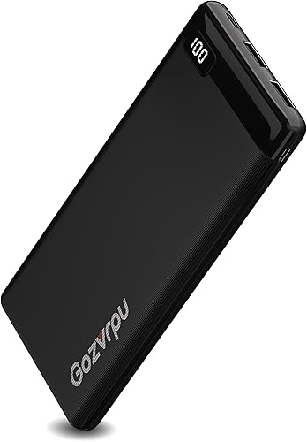 Banco de energía recargable, cargador de batería de carga rápida de 10000 mAh con puertos USB A y USB C, cargador portátil con pantalla digital LED