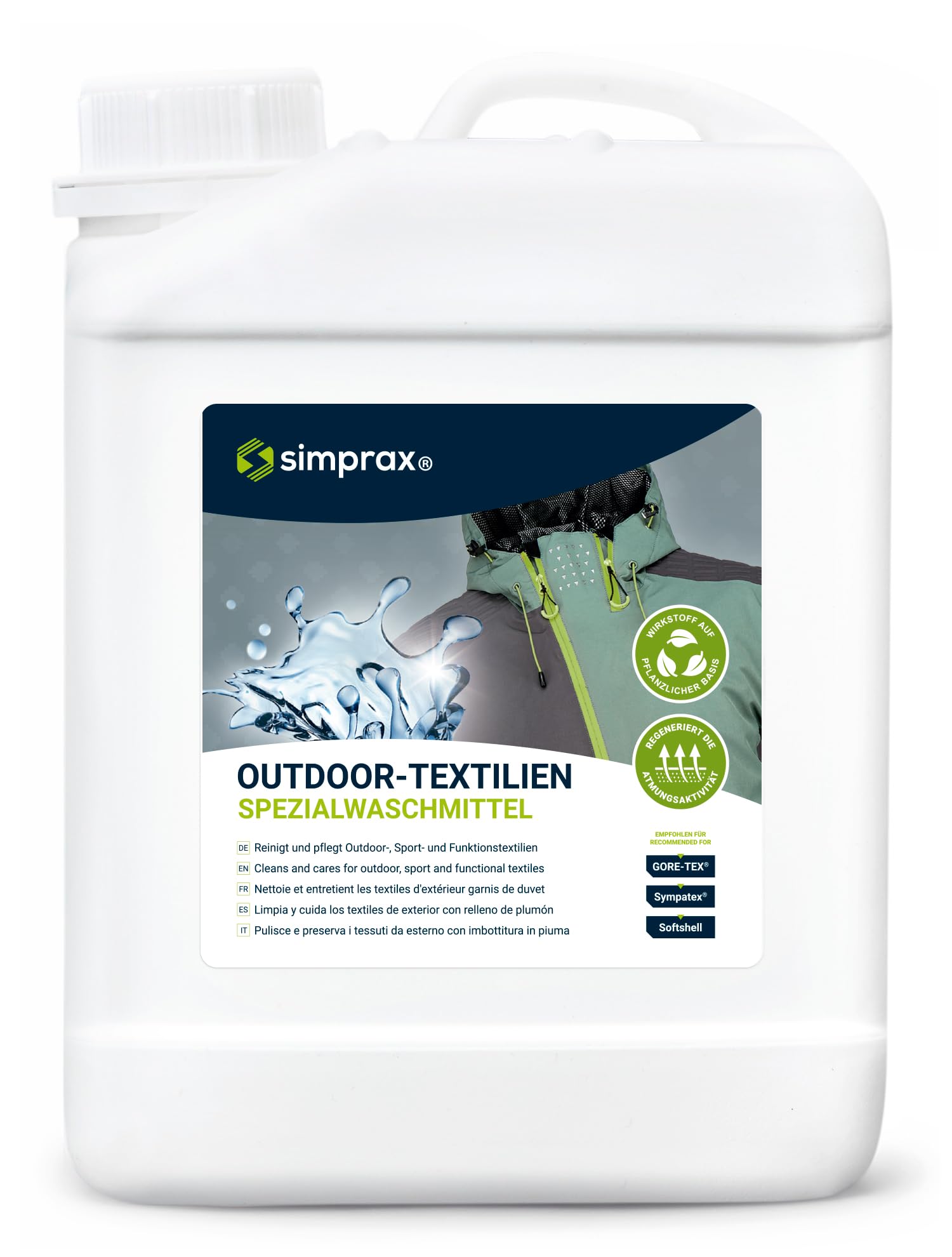 Lessive Spéciale Vêtements Fonctionnels & Outdoor – Lessive Liquide Restaure Respirabilité, Élimine Odeurs & Saletés – Detergent Écologique, Prépare à l’Imprégnation, 2,5 L