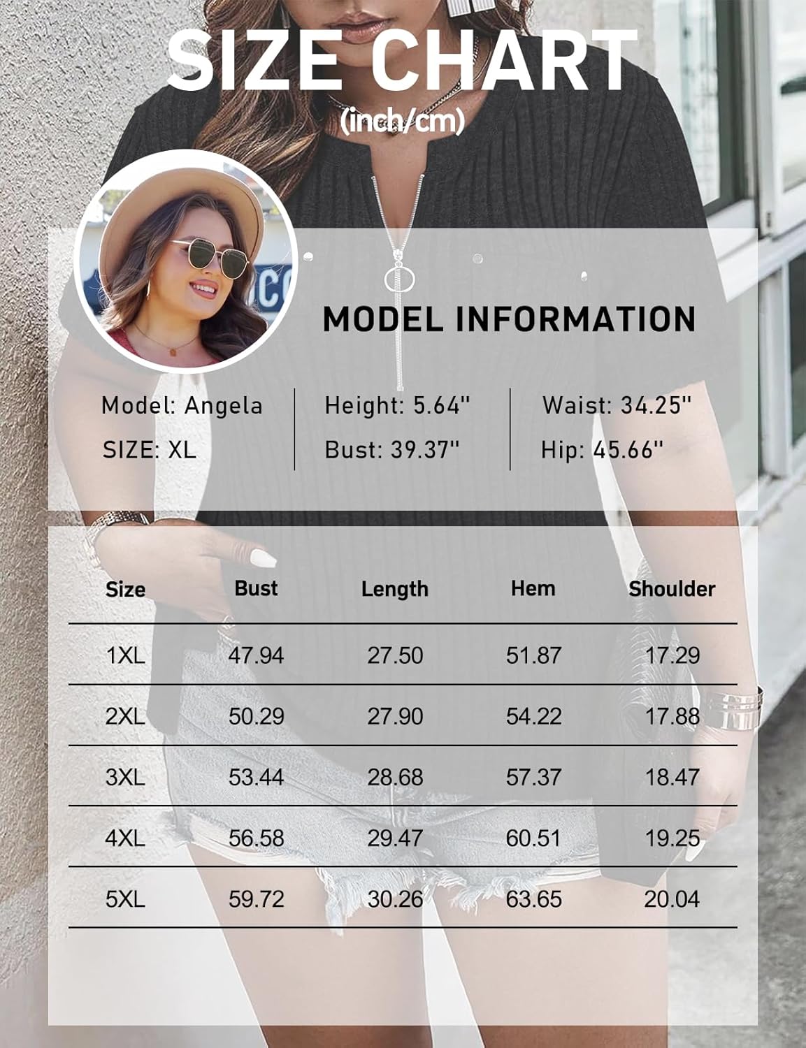 Viracy Plus Size Womens Tops 1/4 Zip Up Casual Shirts Lightweight Short Sleeve Tunics - Image 5