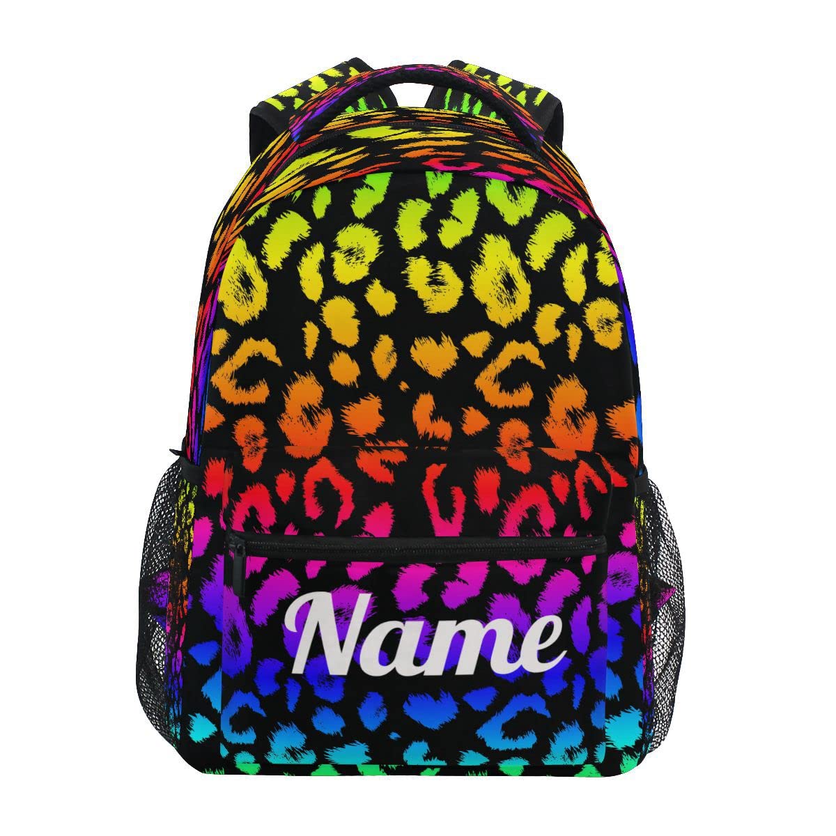 Custom1 - Mochila para niños con texto en inglés "Añade tu nombre", mochila para estudiantes primarias, bolsa para libros para niños y niñas, Personalizado12, talla única