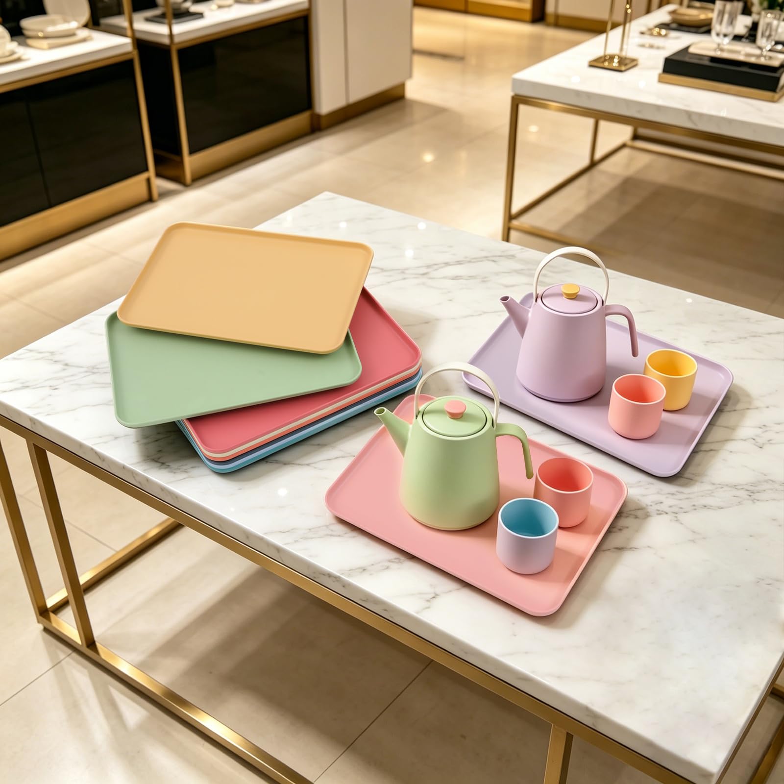 Set di 20 vassoi grandi, colori assortiti