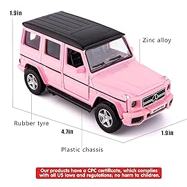 TGRCM-CZ 1/36 Scale G63 Casting Car Model, Zinc Alloy G Wagon Toy Car for Kids, Pull Back Vehicles Toy Car for Toddlers Kids Boys Girls Gift (Black)