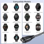 2 in 1 Charger Cable for Garmin Watch Compatible with Garmin Vívoactive 6 5 4s,Forerunner 965 955 945 55,Fenix 8 7 7X Pro 6 6X 5,Venu 3 2S,Approach S70 S62 S60,Epix Instinct Tactix(2 Pack)