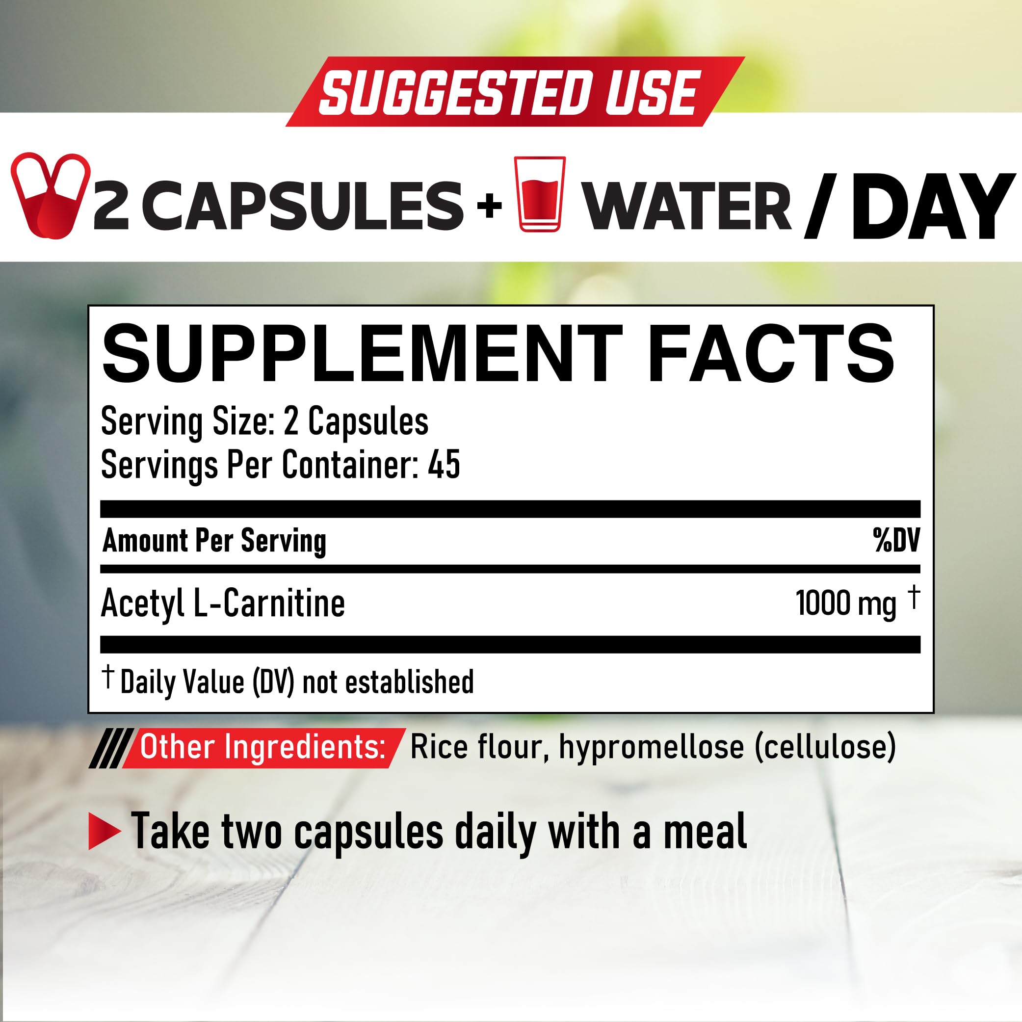 Amazon.com: Suplemento de acetil L-carnitina de 500 mg por cápsulas, salud  cerebral, estado de ánimo positivo, producción de energía y apoyo para la  salud inmunológica