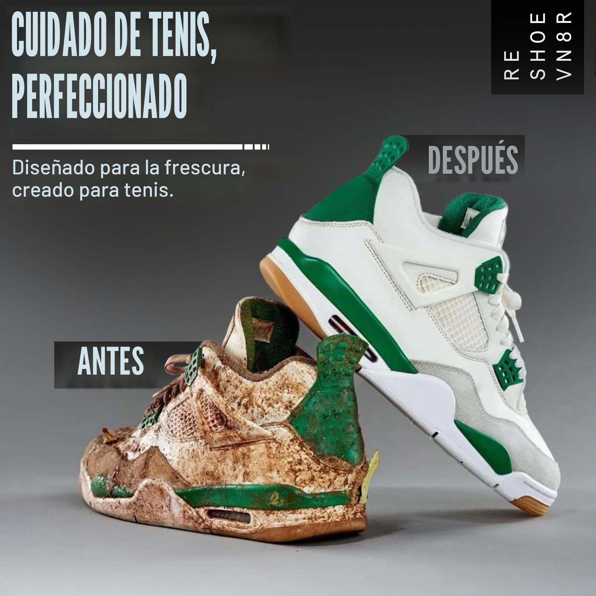 Reshoevn8r Kit de limpieza para zapatillas de deporte y botas para gamuza y piel de nobuk