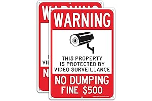 Warning No Dumping Fine $500 Sign | Stop Dumping, This Property, No Dumping