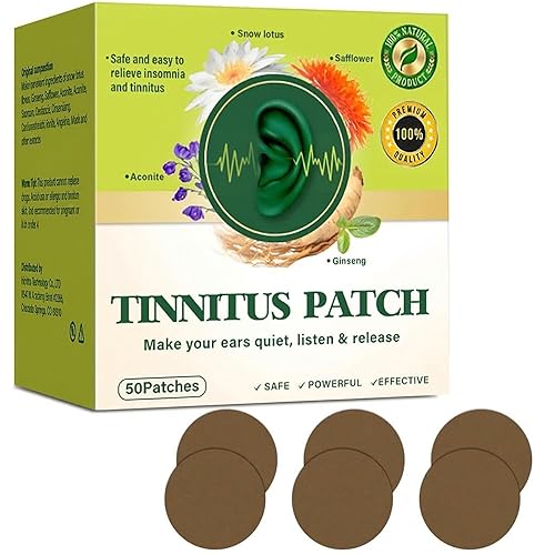 Tinnitus Relief for Ringing Ears, 50Pcs Tinnitus Relief Patches, Support