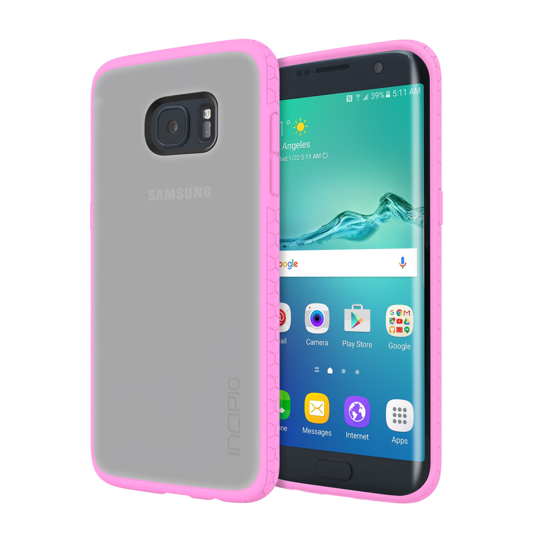IncipioCarrying Case for Samsung Galaxy S7 Edge - Retail Packaging - Frost/Pink