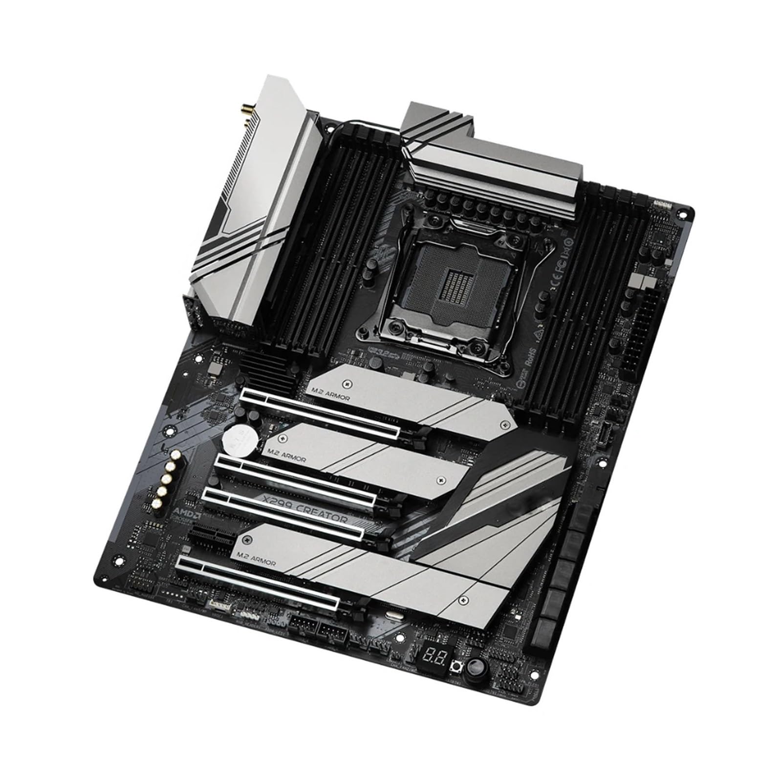 Carte Mere Carte mère Fit for ASRock X299 Creator LGA 2066 Compatible i9-9980XE 10980XE i9-7960X I7-9800X i7-7800X i5-7640X CPU 8xDDR4 256G M.2 ATX