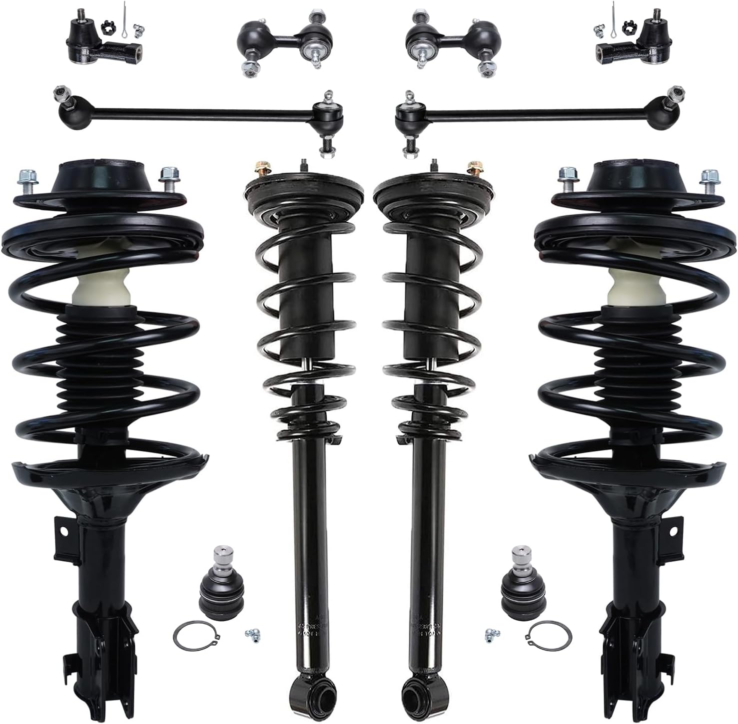 Detroit Axle Front 12pc Struts Kit for 0005 Mitsubishi