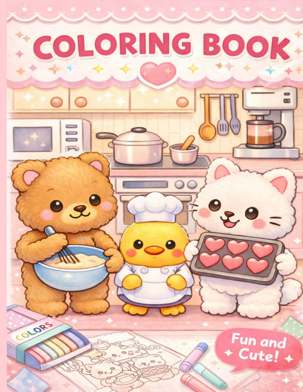 Cozy Activity Friends: Cozy & Simple Coloring Book for Adults and Teens with Cat, Bear and Duck (Cozy Coloring Book)