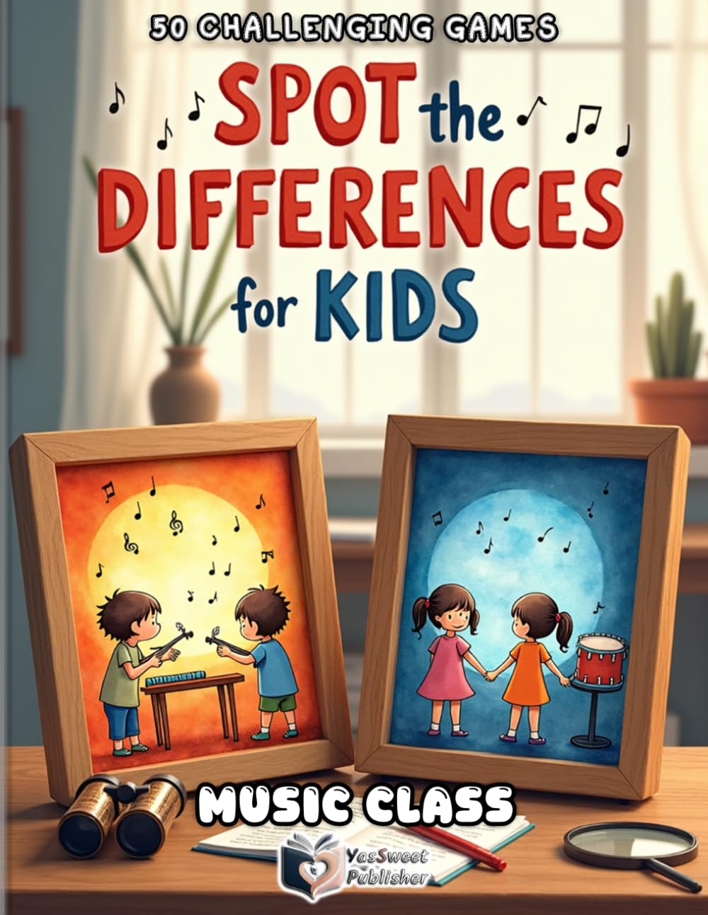 Spot the Difference for Kids _ Music Class: 50 Fun and Educational Picture Puzzles to Boost Focus, Observation, and Visual Skills (Ages 4–8) (Spot the Differences Adventure Series)