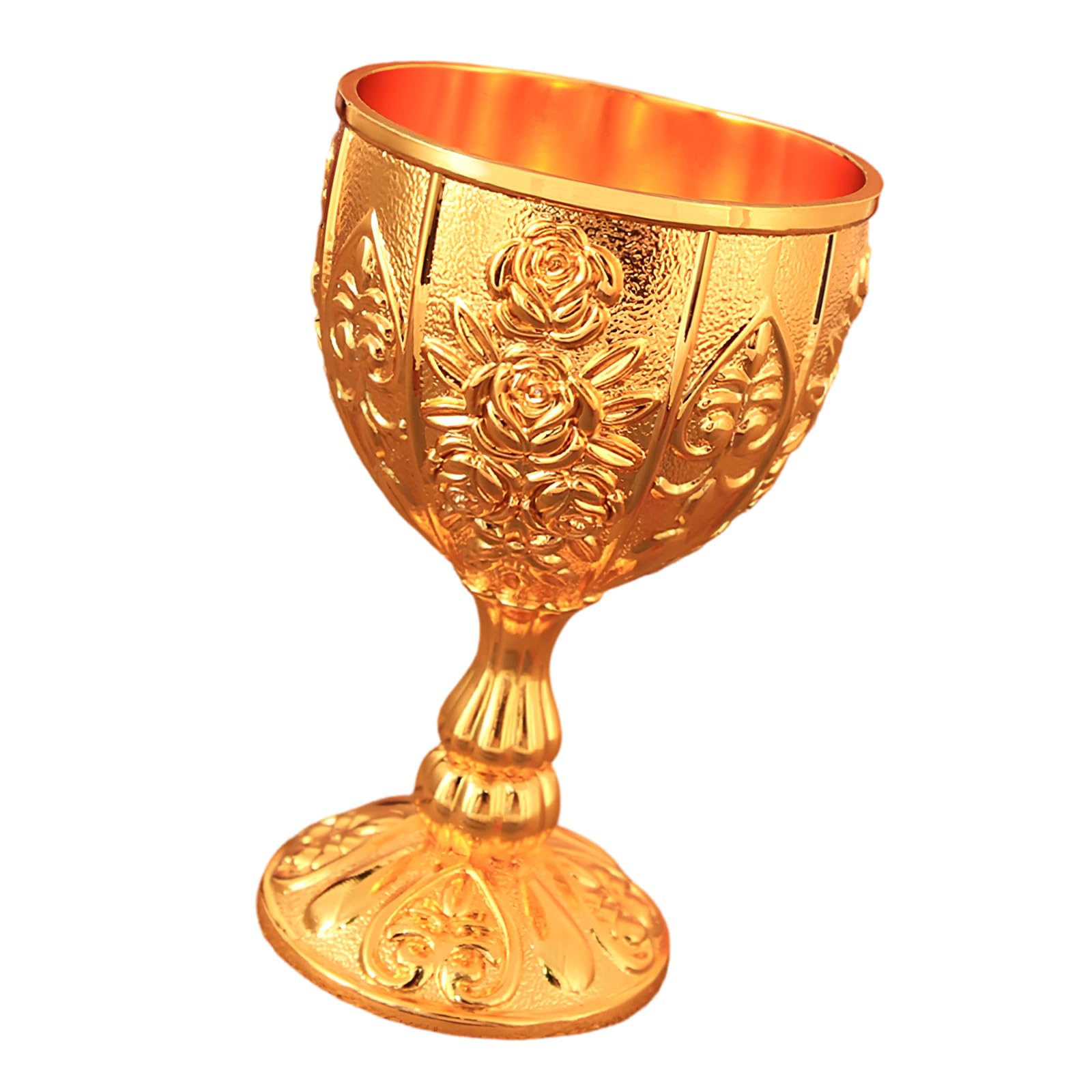 Elnwnnkc Ornamental Metal Drinking Vessel with Comfortable Grip Engraved Wine Goblet for Cocktails Whiskeys Metal Wine Drinking Cup