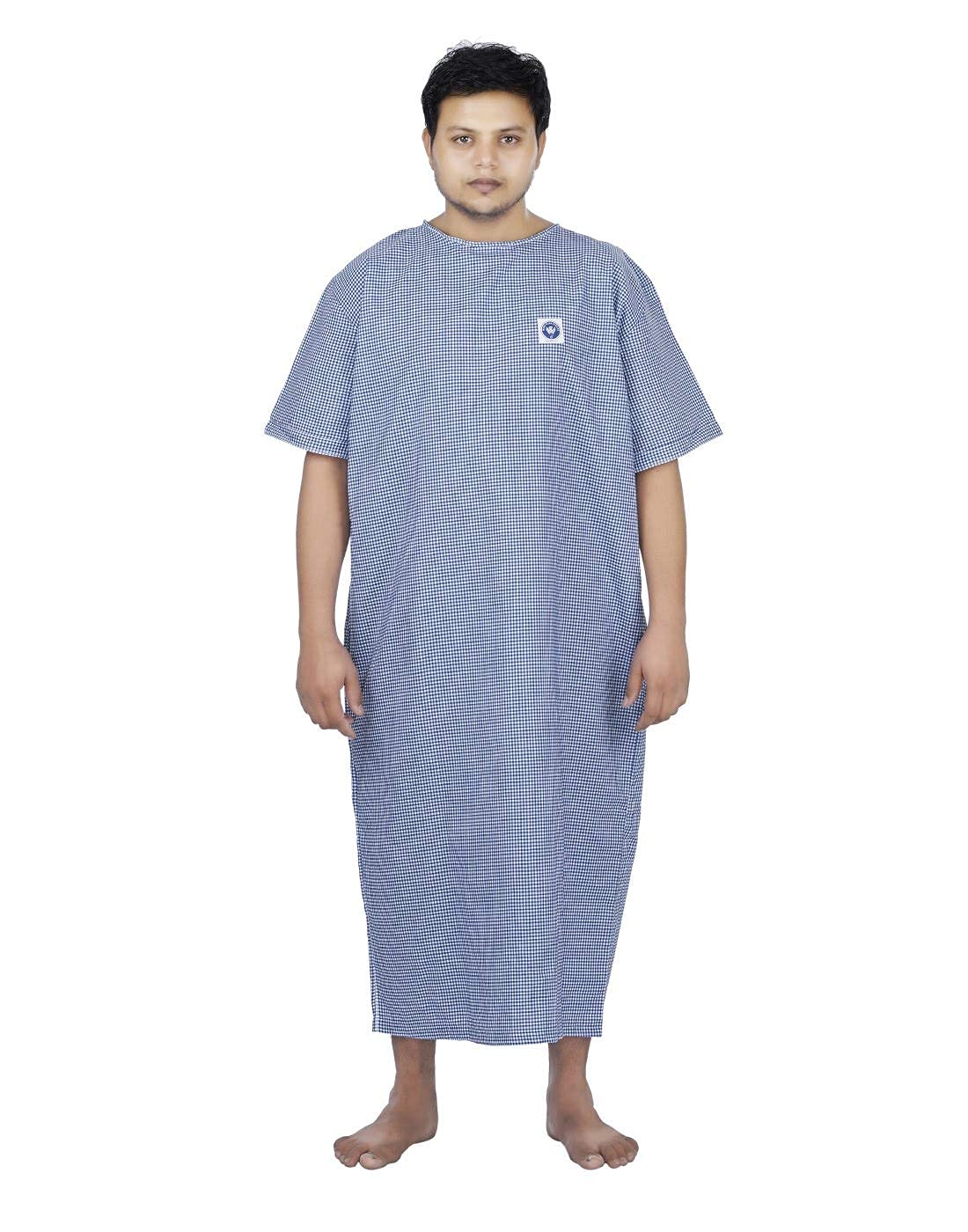 Hospital Furnishing Workwear scrub patient/examination/Both Side Wearable hospital use Gown cotton (Blue) (B09G6VZDS1) Amazon Price History, Amazon Price Tracker